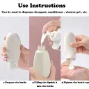 Travel Bottles for Toiletries, Pack of 3 Shampoo Bottle Set, Toiletry Bottles, Containers Small Leakproof Mini Essentials -60Ml, Multicolour|