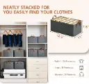 Wardrobe Organizer for Clothes Rectangle Storage Baskets for Clothing Fabric Storage Box with Handles Shelf Basket for Storage Clothes Pants Jeans Sweater  Rate:-120/-