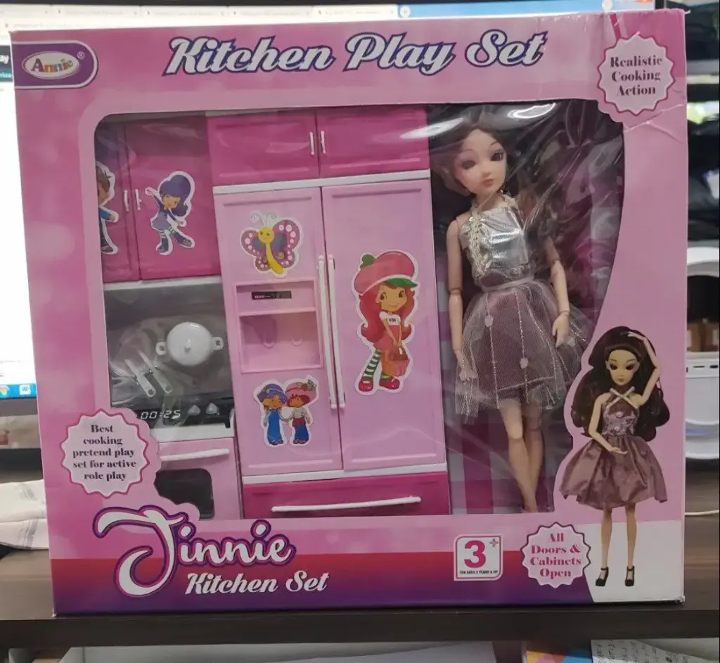 Doll Dream House Kitchen Set, Kitchen Play Set For Kids Girls.