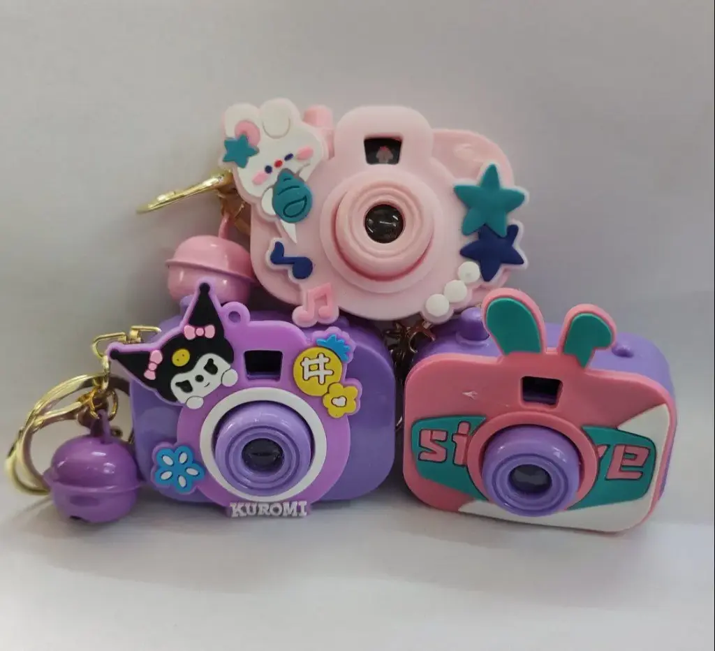 Cute Cartoon Projector Stylish Camera Keychains, Mix Design (Multicolour)