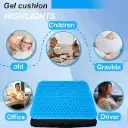 Egg Sitter Support Cushion with Non Slip Cover for Lumbar Support, Tailbone Comfort, Air Circulation, Office Chair, Wheelchair Silicone Gel Seat Cushion for Back & Hip Support for Car