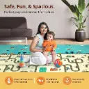 Foldable Baby Play Mat, Waterproof Foam Floor Baby Crawling Activity Mat, Indoor Outdoor Use Size (180*200*1.5cm) Thickness