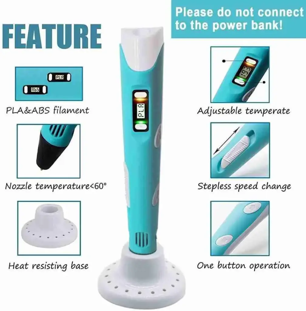 3D Printing Drawing Pen with 3D Filament, 3D Printing Pen for Kids with USB Cable|