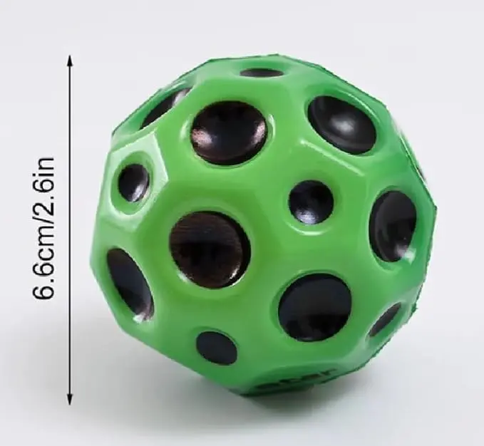Moon Balls – High Bounce Rubber Ball for Indoor and Outdoor Play, Multi-Color Bouncing Ball for Kids and Adults (Single Piece)
