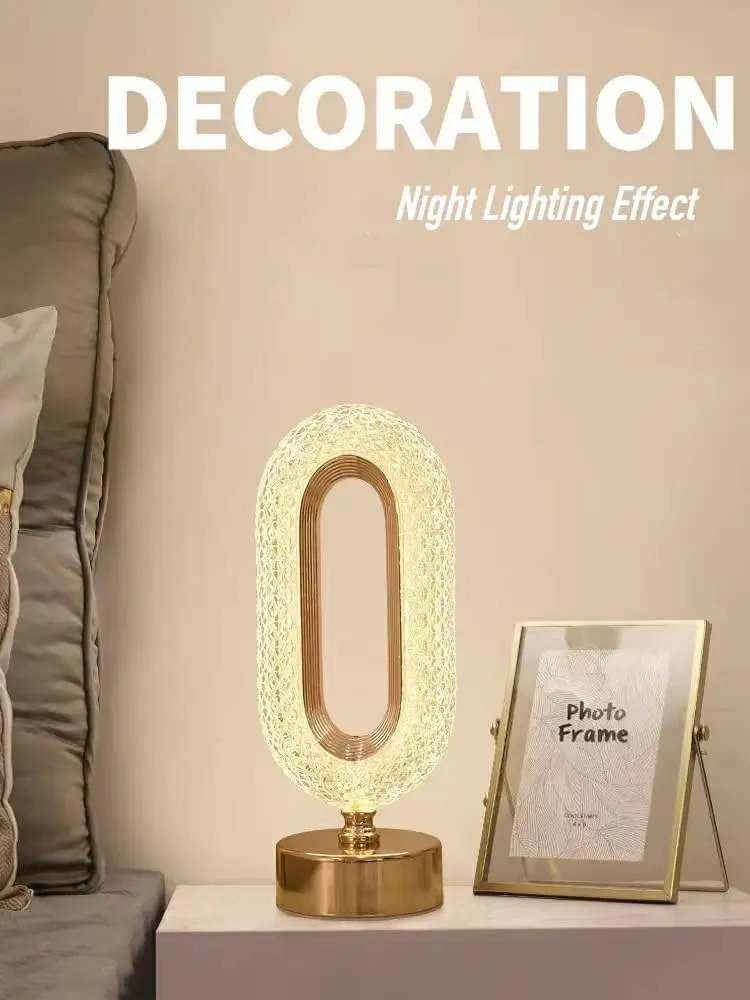 Portable Touch Lamp Luxurious Night Light Table Decorations Light