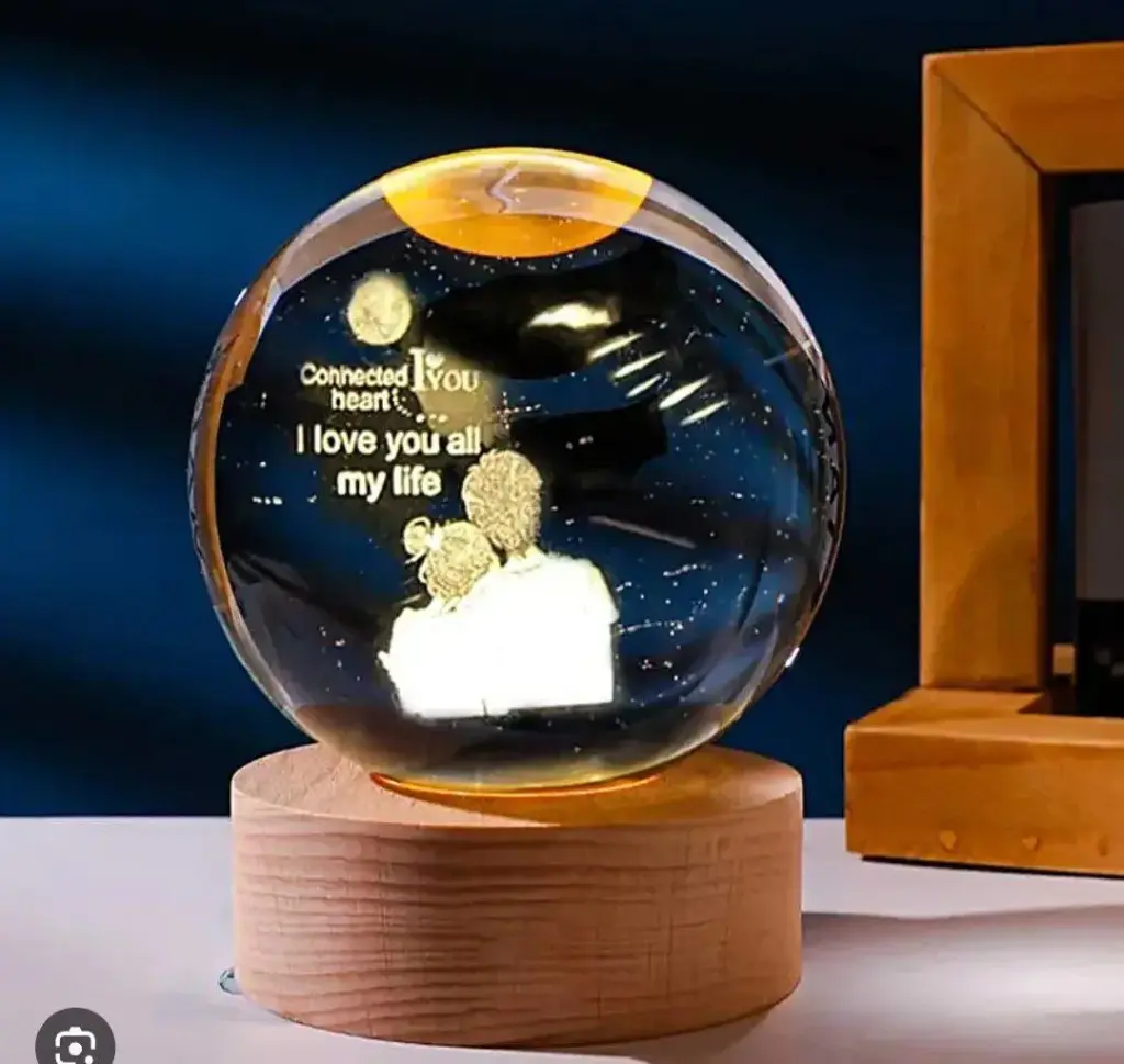 3D Galaxy Crystal Ball Night Lamp Warm Light - Compact USB Wall Charger 5V1A Output 1 for Birthday Christmas Astronomy Space Gifts for Boys Girls 2.36 Inch NMG ( RANDOM DESIGN)