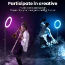 10 Inch RGB Desktop Soft LED Ring Light Without Tripod 5 Colours Modes Dimmable Suitable for YouTube, Instagram Reels, Photo-Shoot, Live Stream, Makeup Videos