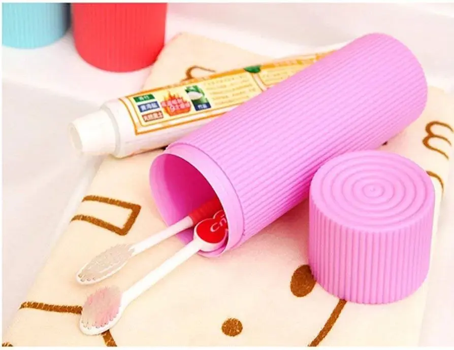 Travel Toothbrush And Toothpaste Holder Heavy Quality (Multicolour)