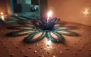 Plastic Set of 12 Designer Transparent Diya Colorful Reflection Diya Combo Multicolor Oil Diye for Decoration