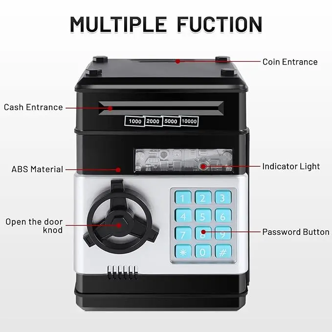 Piggy Bank, Electronic Money Bank (Black)