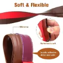 Door Draft Stopper | Silicon Door Bottom Sealing Strip | Self Adhesive Door Gap Filler Rubber | Door Bottom Sealing Strip Guard | Protector from Cockroach, Bugs, Air&Dust 1M (Brown(39 Inch))