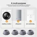 Anti Vibration Pads for Washing Machine - Shock Absorber Noise Cancelling Feet Pads - Heightening Round Support (Pack of 4)