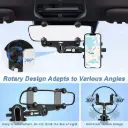 Mirror Phone Holder for Car Rotatable and Retractable Car Phone Holder, Multifunctional 360° Rear View Mirror Phone Holder Suitable for All Mobile Phones.