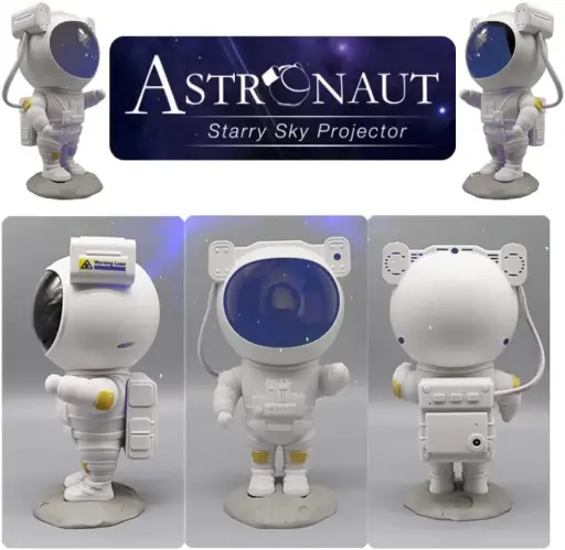 Astronaut Star Projector, Galaxy Projector with Timer and Remote， Control360°Adjustable Design，Bedroom LED Night Light，Nebula Lamp for Gaming Room