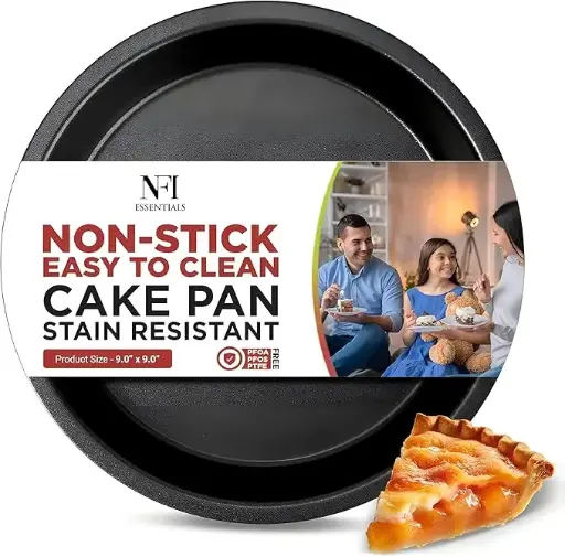 Nonstick Round Cake Baking Pan for Homemade Bakeware for Cakes,Layered Cakes, and deep-Dish Pizzas.