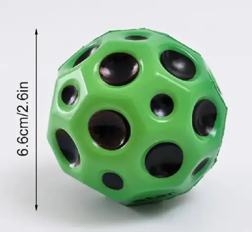 Moon Balls – High Bounce Rubber Ball for Indoor and Outdoor Play, Multi-Color Bouncing Ball for Kids and Adults (Single Piece)