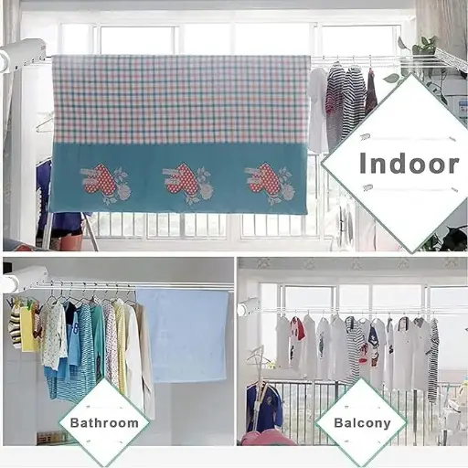 Clothes Drying Rack, Foldable Hanger Wall Mounted.