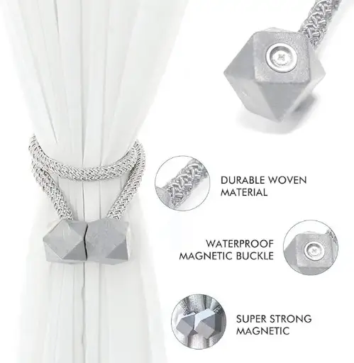 2Pc Set Magnetic Curtain Tiebacks Clips