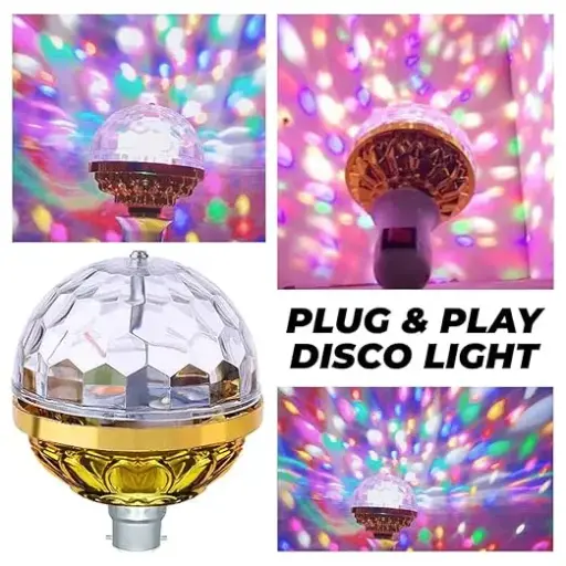 Rotating LED Crystal Bulb Light.