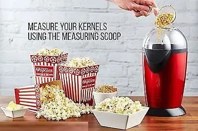 Popcorn Maker Hot Air Popcorn, Popper Electric Machine Snack Maker